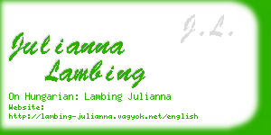 julianna lambing business card